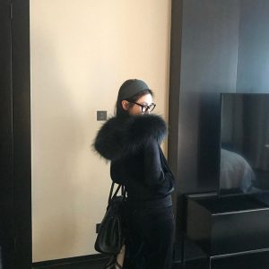 Retro Velvet Raccoon Fur Collar Short Hooded Sweatshirt Jacket Set with Shorts and Pants - Y2K Inspired Fashion