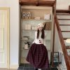 Retro Wool Half-Length Plaid Skirt - Versatile Pleated Design for 90s Inspired Style