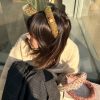 Retro Woolen Button Hairband Accessory - Chestnut Island Music Box Inspired Niche Headband for Unique Style