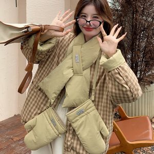 Reversible College-Style Round-Neck Down Jacket for Women - 2024 Winter Korean Style Age-Reducing Small-Sized White Duck Down Coat