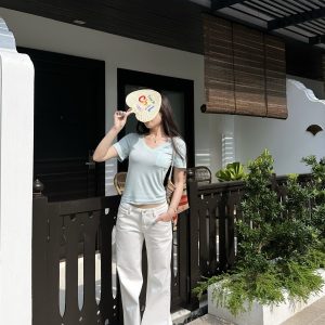 Rich Sister's Summer Tee | Soft Lenzing Tencel Wool T-Shirt | Luxury Casual Wear for Women | Trendy & Comfortable Fashion