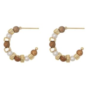 S925 Silver Needle Natural Stone Pearl Earrings - Trendy Melard Style Ear Accessories for Unique Fashion Statement