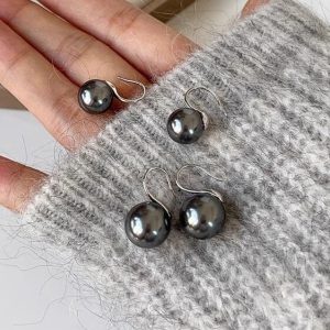 S925 Silver Needle Pearl Earrings for Women - French Style Hook, Autumn/Winter Fashion, Elegant Accessories