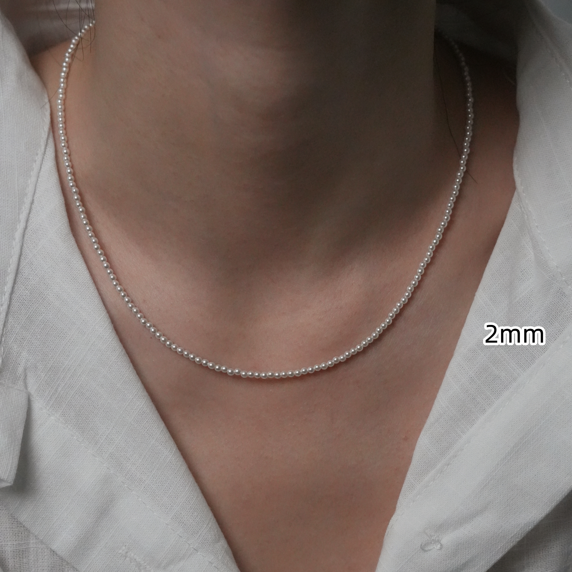 S925 Sterling Silver Pearl Bead Necklace for Women, Light Luxury Chain, Trendy Minimalist Jewelry, Perfect for Everyday Wear