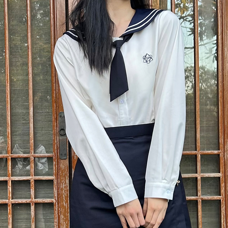 Sailor Suit JK Women's Two-Piece Set - Little Pine Pudding Bear College Style 2024 Japanese Fashion, Cute Kawaii Aesthetic