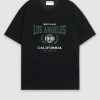 Seeubaby Handmade Korean Style Round Neck Short Sleeve T-Shirt - Age-Reducing Simple Letter Design