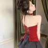 Sexy Hollow Back Halter Top for Women - Unique Chic Fishbone Blouse, Perfect for Night Out or 90s Y2K Fashion