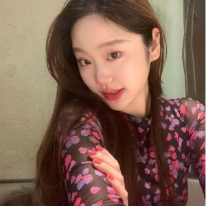 Sheer Floral Mesh T-Shirt Top for Women - Spring Summer Design, Trendy Chen Daitui Style, Perfect for Y2K and Korean Fashion