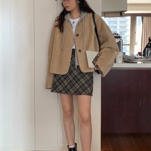 Short Lamb Wool Coat for Women - 2022 Autumn Winter Korean Style, Versatile Little Chanel-Inspired Warm Jacket