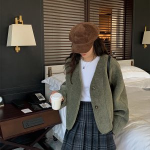 Short Lamb Wool Coat for Women - 2022 Autumn Winter Korean Style, Versatile Little Chanel-Inspired Warm Jacket