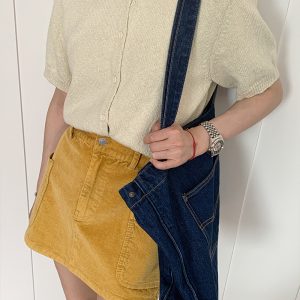 Short Sleeve Knitted Cardigan T-Shirt for Women - Summer Round Neck Loose Fit Elegant Versatile Half Sleeve Top