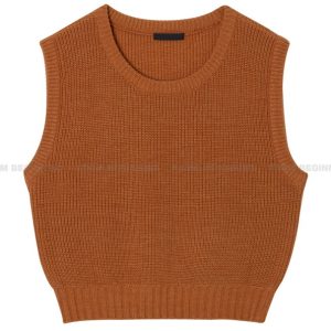 Simple U-Neck Knitted Vest - Basic Knit Top, Minimalist Style, Korean Fashion, Versatile Everyday Wear