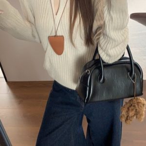Slim Fit Hollow Knit Sweater - Autumn Winter Design, Niche Temperament Pullover for Effortless Style, Perfect for 90s Aesthetic