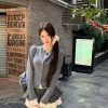 Slim Fit Knitted Long Sleeve Top - Oxygen Girl Spring Outfit - Niche Design Jacket for Stylish Casual Wear