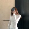 Slim Fit Long Sleeve T-Shirt for Women - Tencel Wool Base Layer - New Style Heating Top for Spring and Winter Fashion