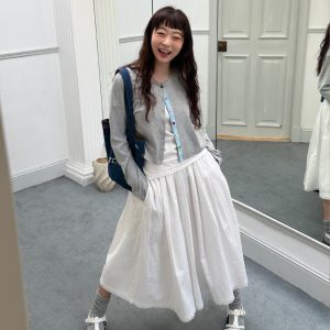 Slimming Sun Protection Cardigan with Colorful Buttons - Loose Fit College Style - Perfect for Y2K and Casual Outfits