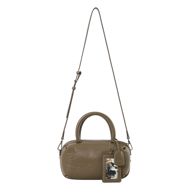 Small Square Leather Oil Stick Bag - Original Bang Bang Design, Stylish and Versatile Mini Bag for Everyday Use