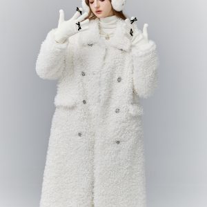 Snow Country Girl Faux Fur Coat - Warm Soft Plush Overcoat for Spring Summer - Trendy 90s Inspired Outerwear
