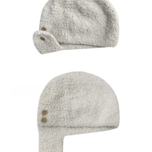 Soft and Fluffy Snowflake Buckle Balaclava Hat - Versatile Retro Knitted Beanie in Unique Korean Style Fashion