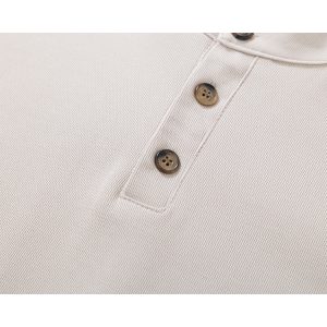 Soft Comfortable Henry Collar T-shirt - Versatile Short Sleeve American Style in Clean Fit for Effortless Everyday Wear