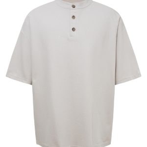 Soft Comfortable Henry Collar T-shirt - Versatile Short Sleeve American Style in Clean Fit for Effortless Everyday Wear