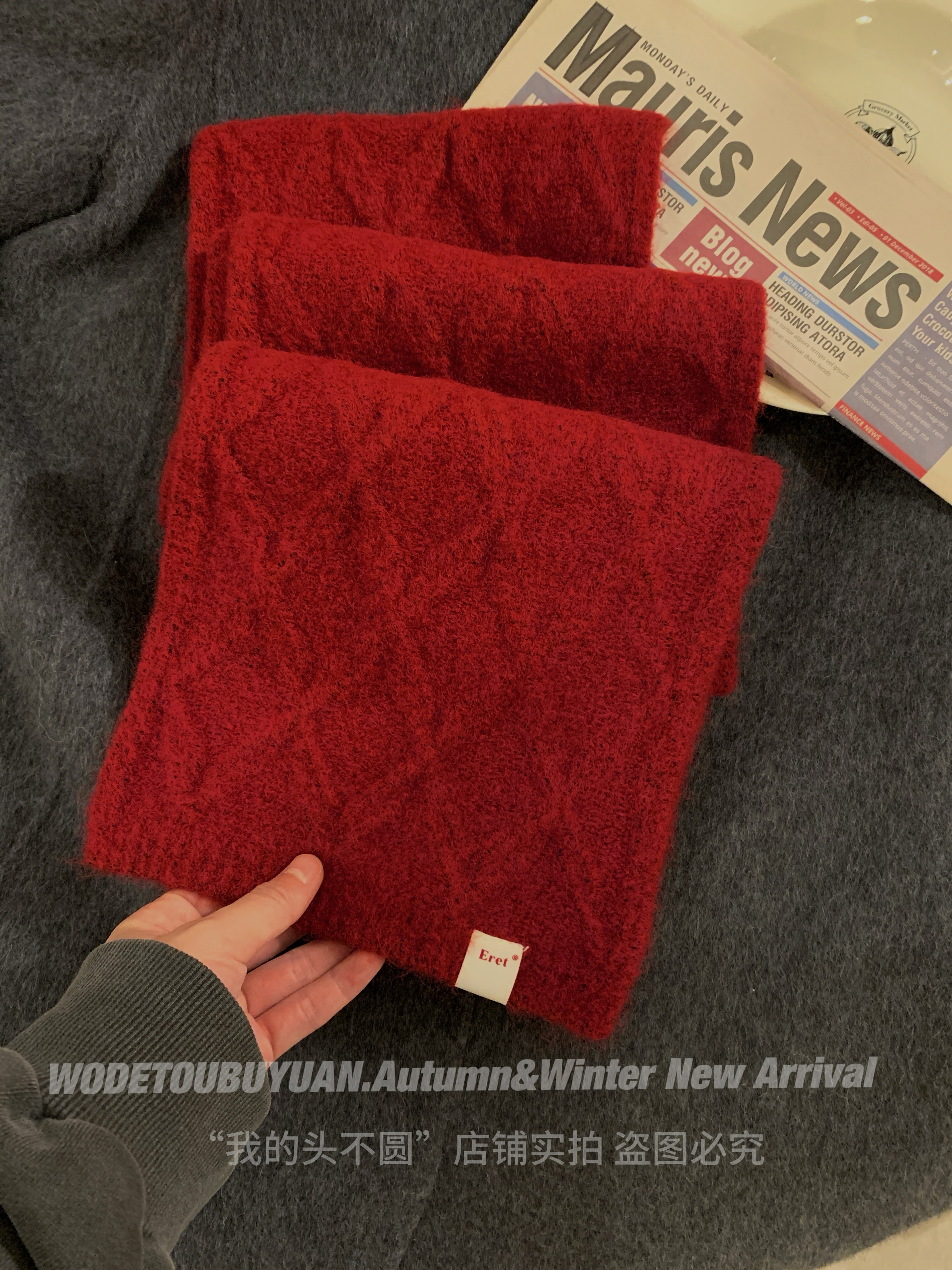 Soft Fluffy Diamond-Patterned Scarf for Women - Warm Plush Neck Warmer, Versatile Autumn Winter Style, Cozy Fashion Accessory
