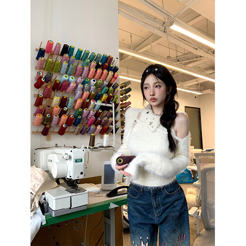 Soft Girl Design Knit Vest Set - Women's Sleeveless Cardigan Two-Piece Set for 90s Style Casual Fashion