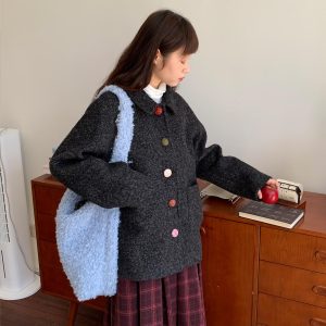 Soft Woolen Large Capacity Crossbody Bag for Autumn Winter - Cozy Commuter Shoulder Bag, Perfect for Everyday Use