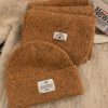 Solid Color Wool Blend Hat and Scarf Set for Women - Thick and Warm Autumn Winter Accessories, Korean Style, Cozy and Chic