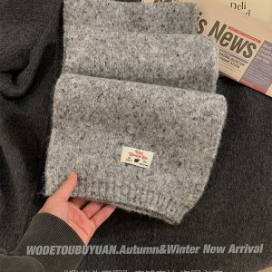 Solid Color Wool Blend Hat and Scarf Set for Women - Thick and Warm Autumn Winter Accessories, Korean Style, Cozy and Chic