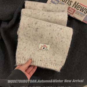 Solid Color Wool Blend Hat and Scarf Set for Women - Thick and Warm Autumn Winter Accessories, Korean Style, Cozy and Chic