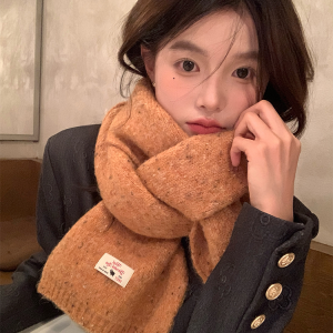 Solid Color Wool Blend Hat and Scarf Set for Women - Thick and Warm Autumn Winter Accessories, Korean Style, Cozy and Chic