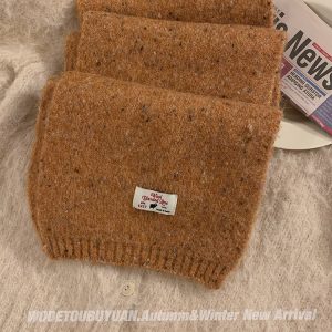 Solid Color Wool Blend Hat and Scarf Set for Women - Thick and Warm Autumn Winter Accessories, Korean Style, Cozy and Chic