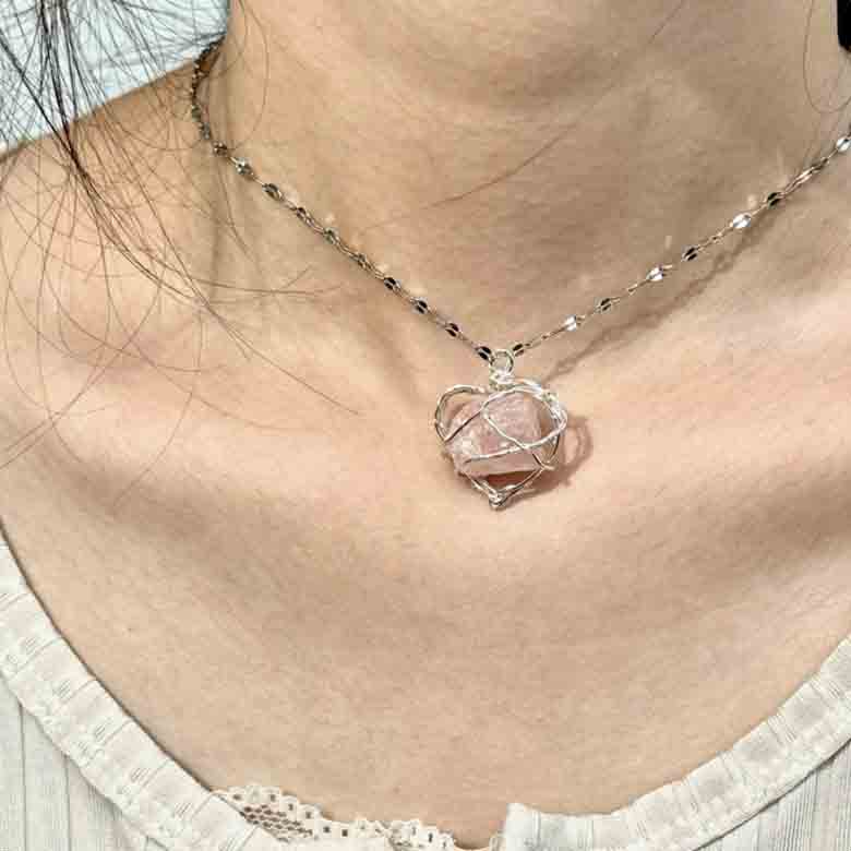 Soul Collision Crystal Necklace - Minimalist High-End Jewelry, Versatile Design, Perfect Gift for Students, INS Style