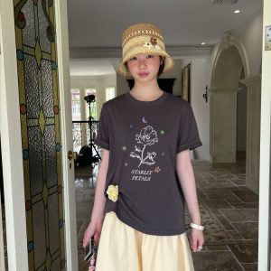 South France Garden Color-Block Woven Sun Hat - Vacation-Ready Hollow Design for Sun Protection