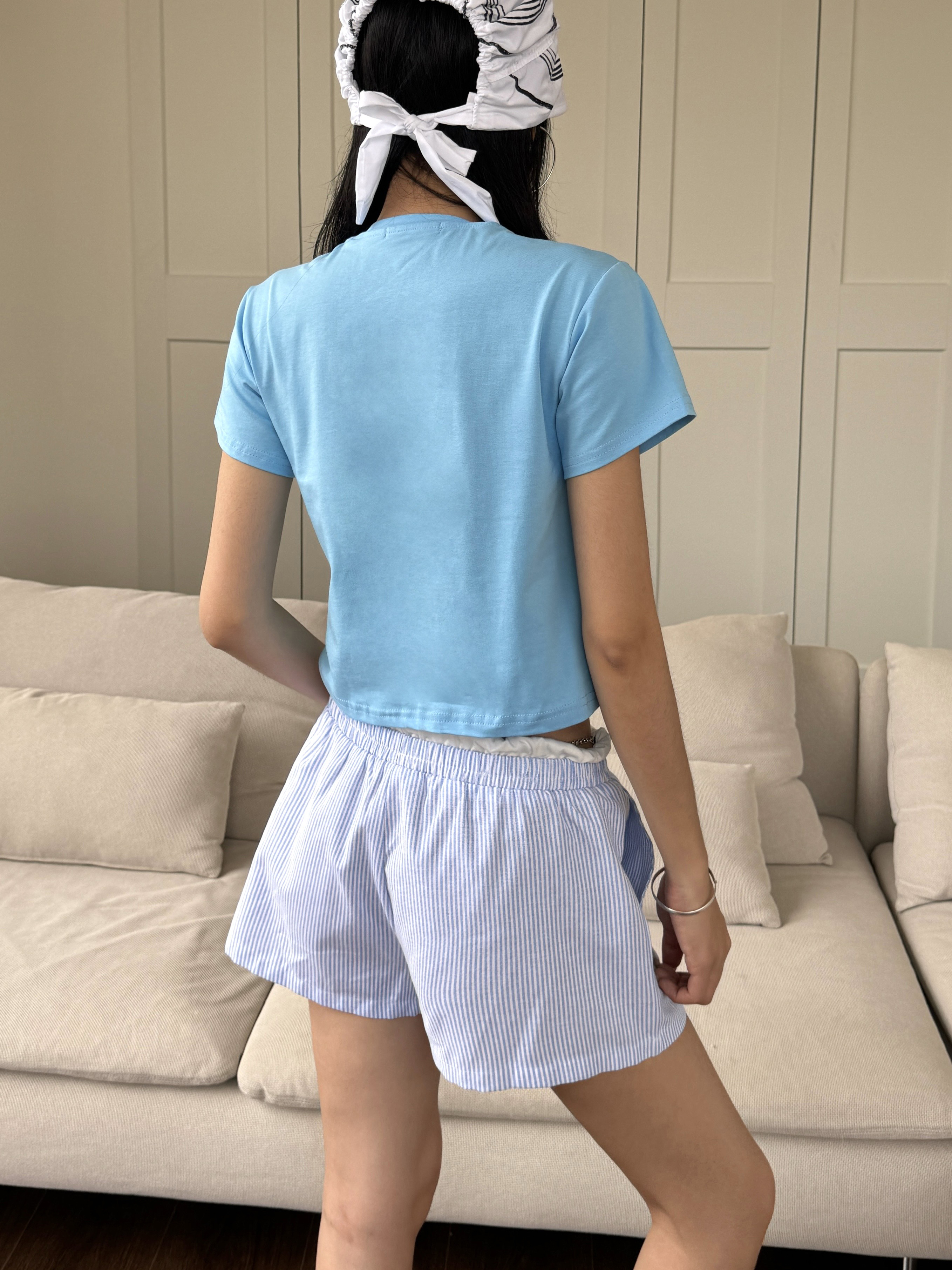 Spicy Summer Dolphin Print Short Sleeve T-Shirt - Slim Fit Cropped Top for Hot Girl Style