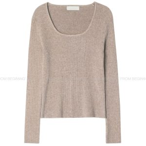 Square-Neck Ribbed Knit T-Shirt in Korean Style - Trendy 90s Inspired Inner Layer Top for Effortless Everyday Fashion