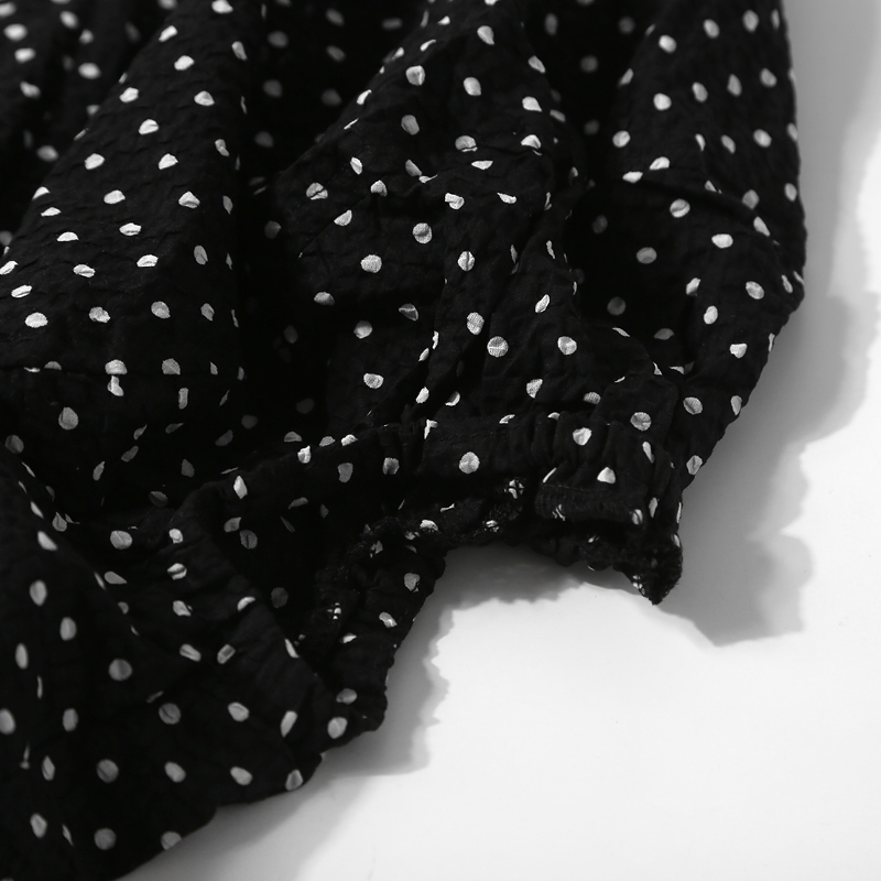 Square Neck Slimming Tie-Dot Casual Dress for Women - 2024 Summer Fashion, European Style, Age-Reducing, Trendy Look
