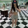 Striped A-line Shorts - Playful Casual Summer Style for Women, Perfect for Nautical Looks and Everyday Wear