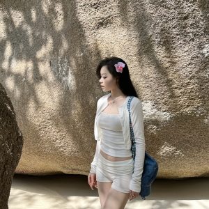Stunning 4-Color Jacquard Summer Set - Trendy and Elegant Fashion for Your Passionate, Brilliant Style