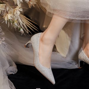 Stunning Crystal Bridal Shoes with Chunky Heels - Dual-Purpose Wedding Shoes for Xiuhe Dress & Comfortable Everyday Wear