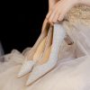 Stunning Crystal Bridal Shoes with Chunky Heels - Dual-Purpose Wedding Shoes for Xiuhe Dress & Comfortable Everyday Wear