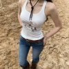 Stylish Cowgirl Tank Top for Girls - Trendy Western Fashion Inspired by Y2K and Country Chic Style