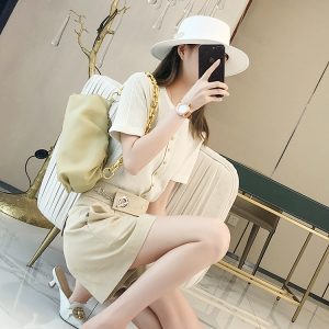 Stylish Roman Chain Waist Casual Shorts for Women - Summer 2023 Fashion, Versatile Design for Everyday Wear