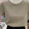 Stylish Women's Short Sleeve T-Shirt - Versatile Age-Reducing Basic Top for Summer - High-End Casual Wear