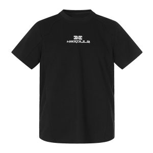 Summer 2025 Short Sleeve Knit Tee - Standard Fit Shoulder Spliced Fitted T-Shirt for Effortless Style