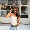 Summer 2025 Slim-Fit Strapless Corset Top for Women - Fishbone Waist-Cinching Design in European and American Sexy Girl Style