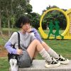 Summer Gray Polka Dot Fake Two-Piece Sports Skirt for Women, Low-Waist Elastic Slim-Fit Yoga Shorts Skirt