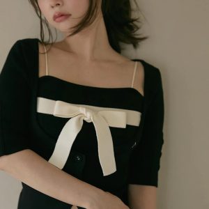 Summer Japanese Sweet Waist-Cinching Knitted Cardigan & Bodycon Skirt Set - Trendy Matching Outfit for Y2K & Korean Style Fashion