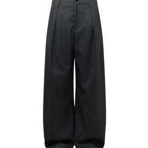 Summer Korean Style Trendy Loose-Fit Wide-Leg Trousers - Straight-Cut Casual Pants for Effortless 90s-Inspired Fashion